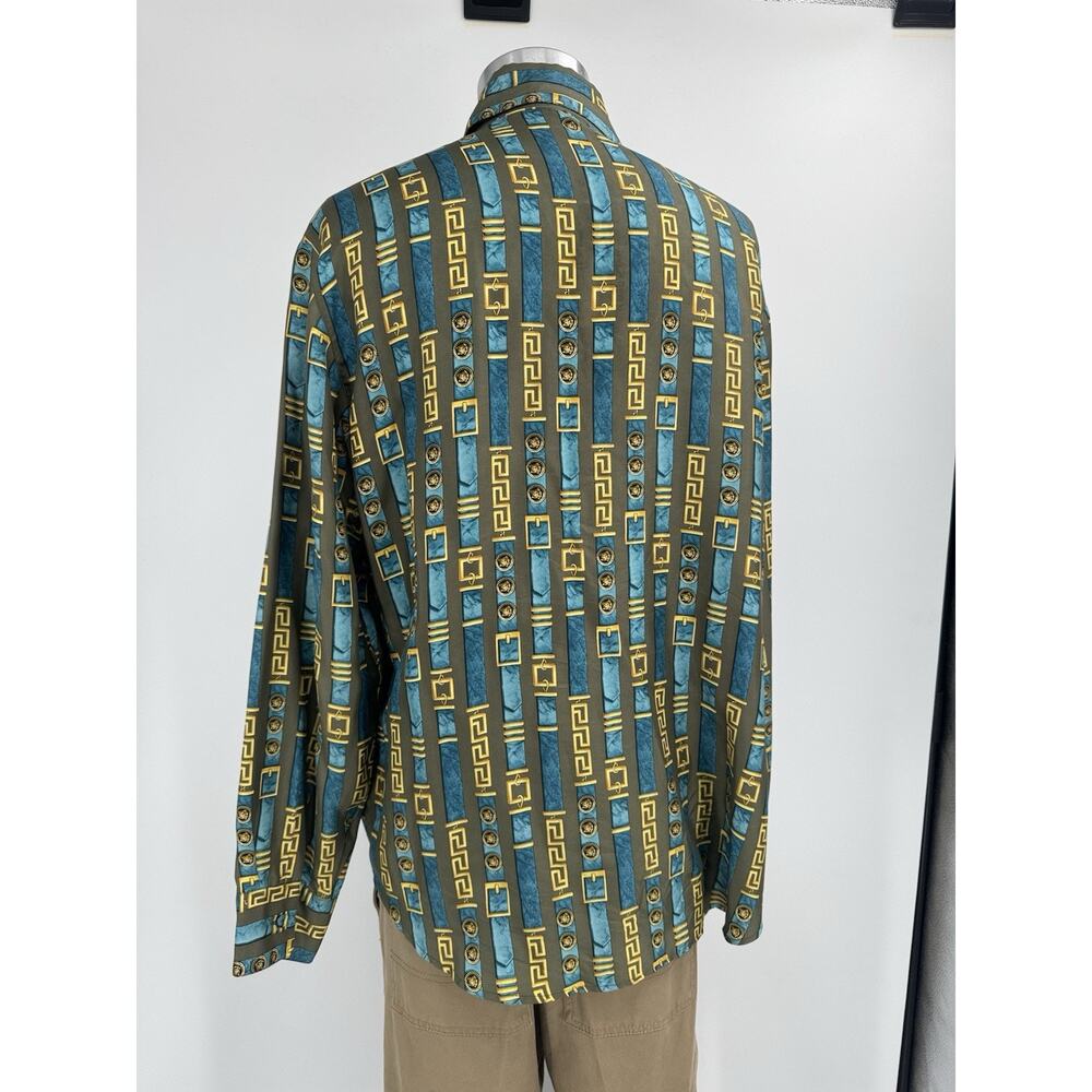 vintage Gianni Versace Medusa print silk shirt sz 54 us large(bl100thrifty - Picture 5 of 8